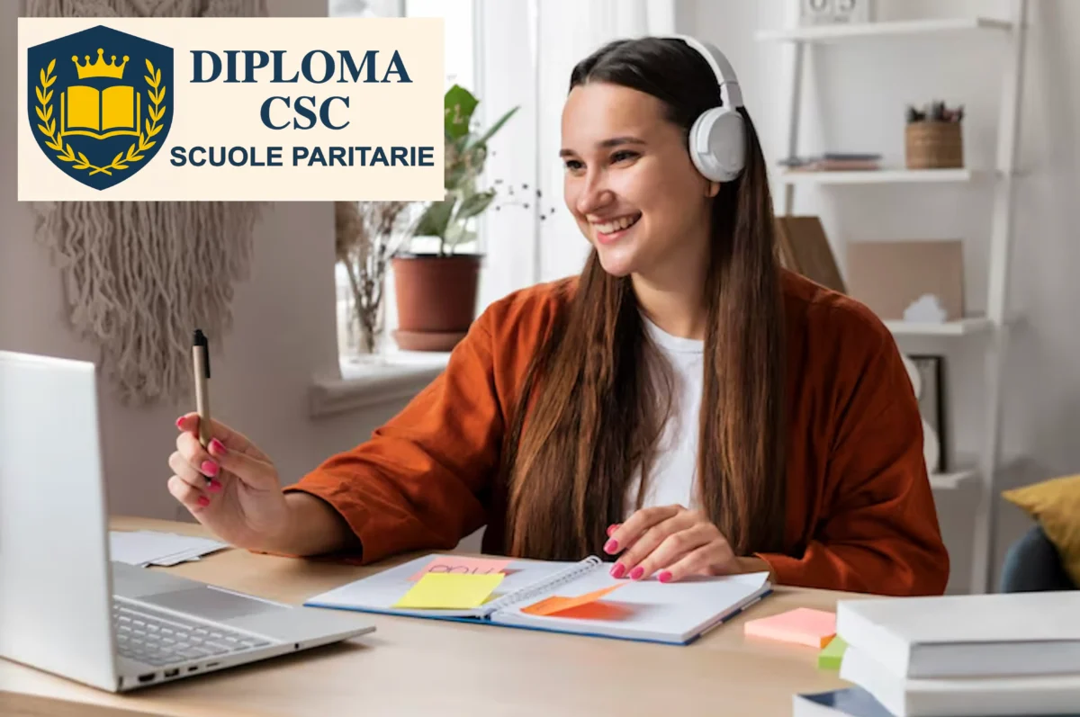 Studente segue una lezione online per il recupero anni scolastici a Genova con il supporto di Diploma CSC.