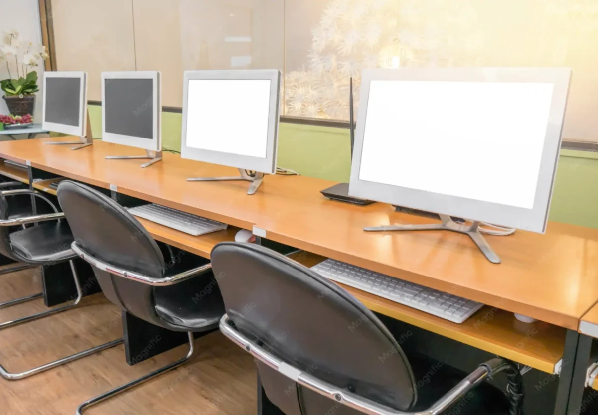 Aula informatica con computer per gli studenti di Diploma CSC