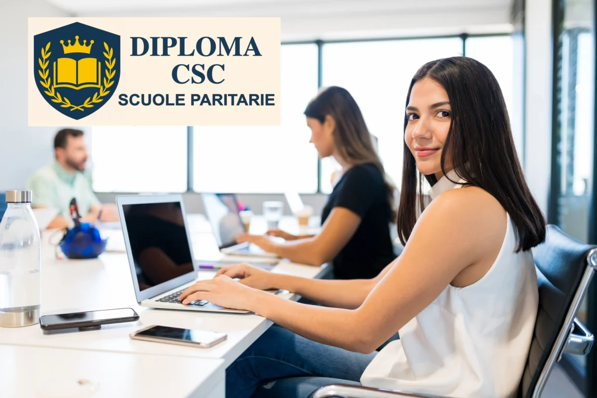 Studentessa durante l’iscrizione a Diploma CSC per il recupero degli anni scolastici
